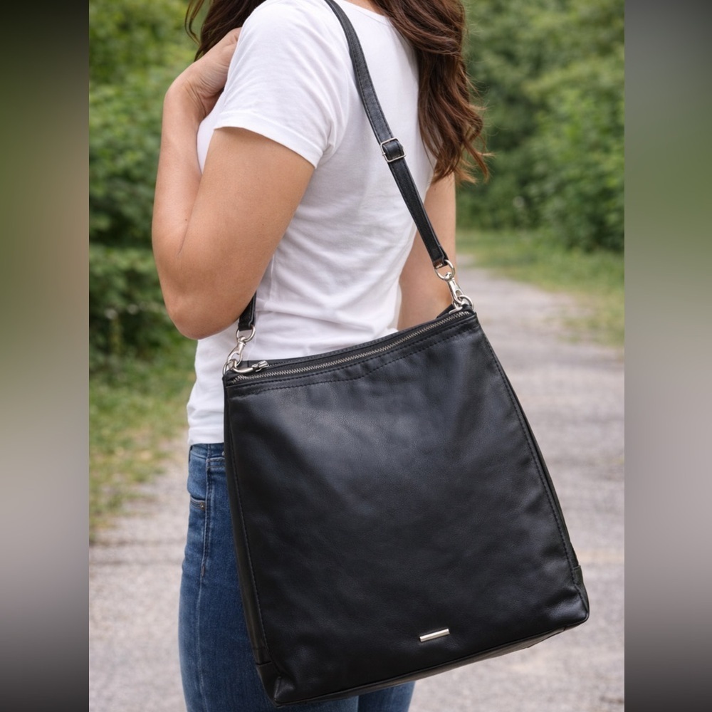 REBECCA MINKOFF LARGE SHOULDER BAG FAUX LEATHER